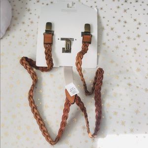 NWT Gymboree Leather Suspenders.  Unisex XS/S